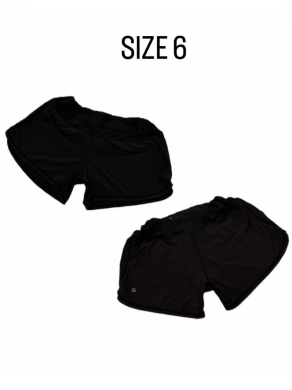 Lululemon Black Speed Up High-Rise Lined Running Shorts Size 6